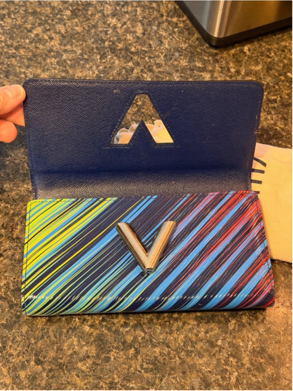 Louis Vuitton Limited Edition Epi Leather Twist Wallet